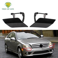 Headlight Washer Nozzle Cover A2218801305 A2218801405 Fit for Mercedes Benz C-Class W204 2007 2008 2009 2010 2011 Left Right Front Bumper Headlight Washer Cover Cap