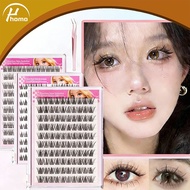 Bulu Mata Coklat Natural Self-Adhesive Tanpa Gam, Soft Segmented Lashes, Ringan & Reusable, Daily Lo