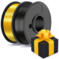 Black & Glod PLA 3D Printer 1.75mm Filament Bundle for 3D Printing, 2 Spools 250g Each