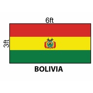 Bolivian Flag 3x6ft, Bendera Bolivian 3x6ft, Polyester