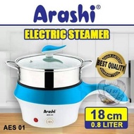 Arashi Panci Electric 0.8L Kompor Listrik Masak Mie Telor Bakso Air Panas Panci Kukus Masak With Ste