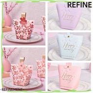 REFINEMENT Wedding Candy Box, Gift Small Paper Box,  Pink Paper Candy Bag