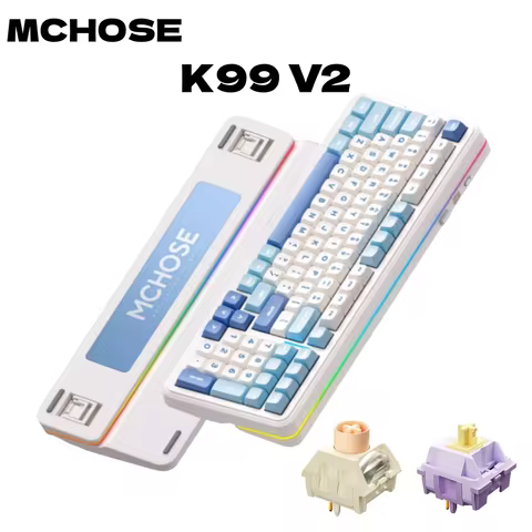 MCHOSE K99 V2 Wireless Gasket Mount Mechanical Keyboard Customized Gaming Office Keyboard RGB Tri-Mo