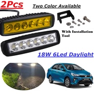 Perodua Bezza 6 Led Daylight Fog Light DRL Sport Light Fog Lamp Led Lampu Kereta Accessories
