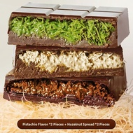 Dubai Style Chocolate Cashew Nuts with Cocoa Butter Heart Sandwich Bread Snacks Leisure Time Treats 