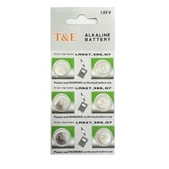 [SG] T&E AG7 SR927SW LR927 395 Alkaline Button Battery (6 Pieces)