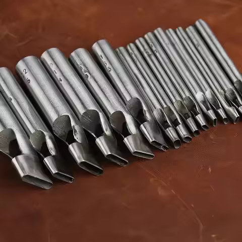 1Pcs Hole Puncher Set Leather Oval Hole Punch Steel Craft Hollow Hole Punch Leather Tools Leather Be