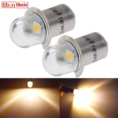 Pair P13.5S PR2 PR3 LED Miniature Lamp DC 3V 4.5V 6V 12V 18V 1SMD Warm White for Flashlight Replacem