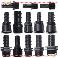COUPL Garden Hose Barb Connector, PE Female Male Thread Screw Joint, 16mm 20mm 25mm 1/2 3/4 To 1/2 3