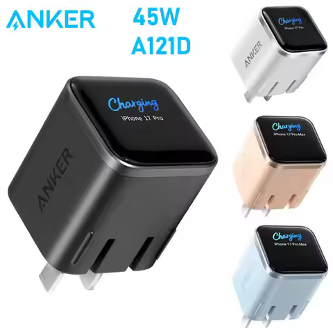 Anker 45W Nano Smart Type C Charger Fast Charging Foldable Plug Compact Screen Display for iPhone 17