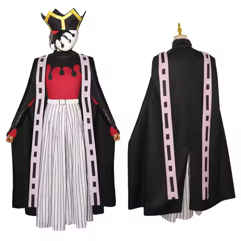 Demon Doma Douma Cosplay Costume Wig Fan Sets Kimetsu No Yaiba Outfit Halloween Anime Douma Kimono f