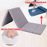 5/10cm Thickness Foldable Mattress With Foldable Headrest Topper Single Mattress Sponge Folding Bed Sofa Sleeping Mat