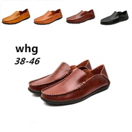 Men's Genuine Leather Loafers Male Casual Leather Shoes Doug Boat Leather Driving Shoes Slip On Men Loafers
