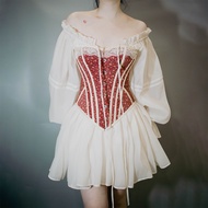 Létitia - Ruby Victorian Corset ft Windie Dress (Victorian Corset)