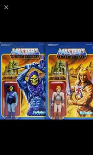100%全新 super 7 master of the universe heman & skeletor 3.75 吊卡 共2件