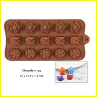 ✿ ▪ ◷ Chox Chocolate Molder Flower Petals Candy Gulaman Gelatine Silicone Mold Yema Pastillas Cooki