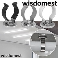 WISDOMEST Bulb Clamps, U Clip Black White T8 Tube Holders, Durable Stainless Steel Light Support Home