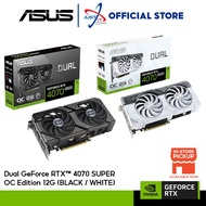 ASUS GeForce RTX4070 SUPER DUAL OC 12GB DDR6X GRAPHICS CARD BLACK/WHITE (DUAL-RTX4070S-O12G/DUAL-RTX