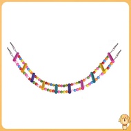 <COD> Multicolor Ladder Bridge Budgie Parrot Climbing Bite Toy Parakeet Swing Bird Toy