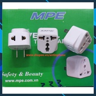 [Genuine Goods] MPE 3-pin to 2-pin power plug - 3-pin to 2-pin converter - Flat pin
