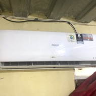 Ac AQUA indoor outdoor 1 pk second 760watt sudah dengan pasang