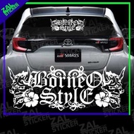 *<ZAL STICKER> STICKER KERETA BORNEO STYLE DEMON ONI JAPAN JDM MYVI AXIA ALZA BEZZA PERSONA VIOS CIT