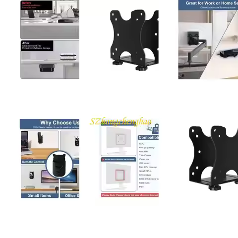 Adjustable Thin Client Mount Bracket Mount Small PC Monitor Arm Stand Mount 601D