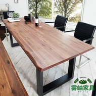 Simple Conference Table Desk Workbench Solid Wood Long Conference Table Modern Log Table loft Large 
