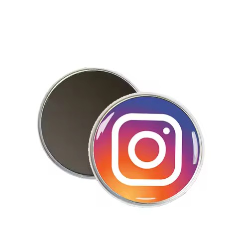 NFC Enabled Fridge Magnets Round 30mm Social Media Links Social Profiles Digital Business