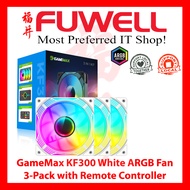 FUWELL - GameMax KF300 White ARGB Fan 3-Pack with Remote Controller