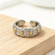 0.00 CZ17 Bronze Seven-Grain Rice Fashion Open-Ring - Elegant Design for Everyday Use