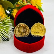 DHIYA GOLD 916 Loket dinar stamping 2.5cm