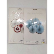 Paper fan paper fan flowers set 6 in 1