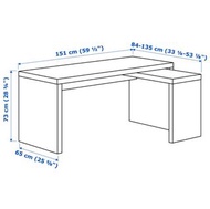 IKEA MALM L型書桌