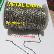 5 YARDS RHODIUM METAL CHAIN