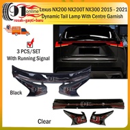 Lexus NX200 NX200T NX300 2015 - 2021 Dynamic Light Bar Tail Lamp With Signal Running + Centre Garnis