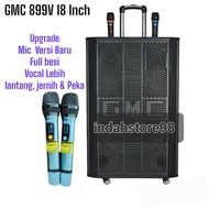 Speaker Portable 18 inch GMC 899V Bluetooth 3 Way Mic Wireless UHF