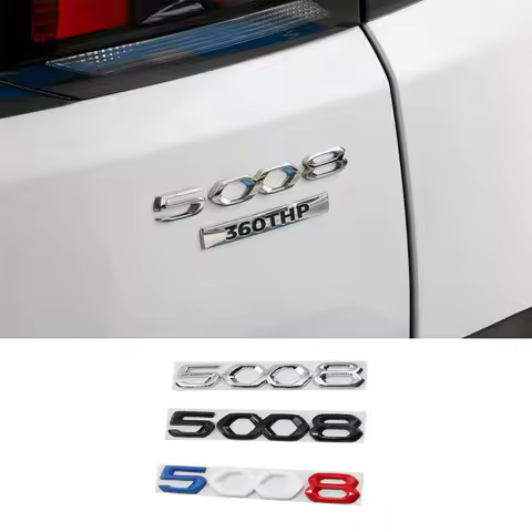 2008 3008 4008 5008 number logo car stickers for Peugeot new 2008 3008 4008 5008 rear trunk labels m