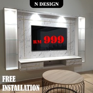 [N Design]  8ft Kabinet TV Gantung / Hanging Kabinet TV / Almari TV Dinding/ 8ft Modern TV Cabinet /