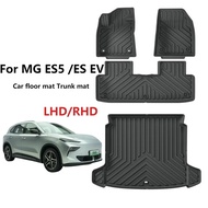 yyyFloor Mats for MG ES5 / ES5 EV 2025 TPE Trunk Mats All Weather Front Rear Cargo Liner Mat Waterpr