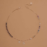 GARNET-INITAL Birthdaystone NECKLACE (Choose INITIAL Letters)