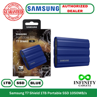 Samsung T7 Shield 1TB Portable SSD USB 3.2 1050MB/s Read 1000MB/s Write BLUE