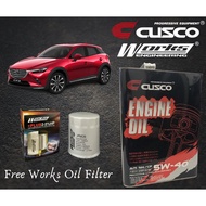 MAZDA CX-3 2015 CUSCO JAPAN FULLY SYNTHETIC ENGINE OIL 5W40 SN/CF ACEA FREE WORKS ENGINEERING OIL FILTER