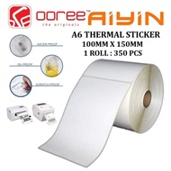 AWB THERMAL LABEL STICKER A6 350PCS/AIYIN D11 PRO LABEL PAPER 3 ROLL /D30 PRO 3 ROLL LABEL PAPER - P