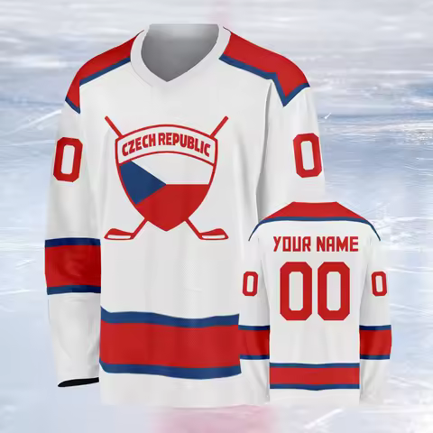 Custom Czech Republic Hockey Jersey with Name Number Personalized Team Gear for Men Women Youth Kids