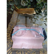 Aviator small silver frame glasses