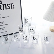 Good Home Selection 🏠 Ins Style Small Wine Glass Shochu Glass Glass Simple Illustration Sake Glass s