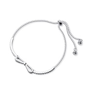 Fashion Shiny Jewelry Silver Bow Bracelet Infinity Crystal Bowknot Bangle Best Valentines Presents for Valentine's Day