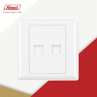 HIMEL Advance Series 2 Gang RJ11 Telephone Socket 4 Pin