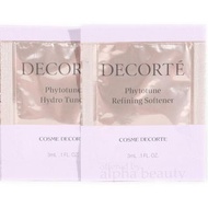 ($1包) 日本 Kose COSME DECORTE Phytotune Hydro Tuner 化妝水 / Refining Softener 乳液 3ml Sample 旅行試用裝